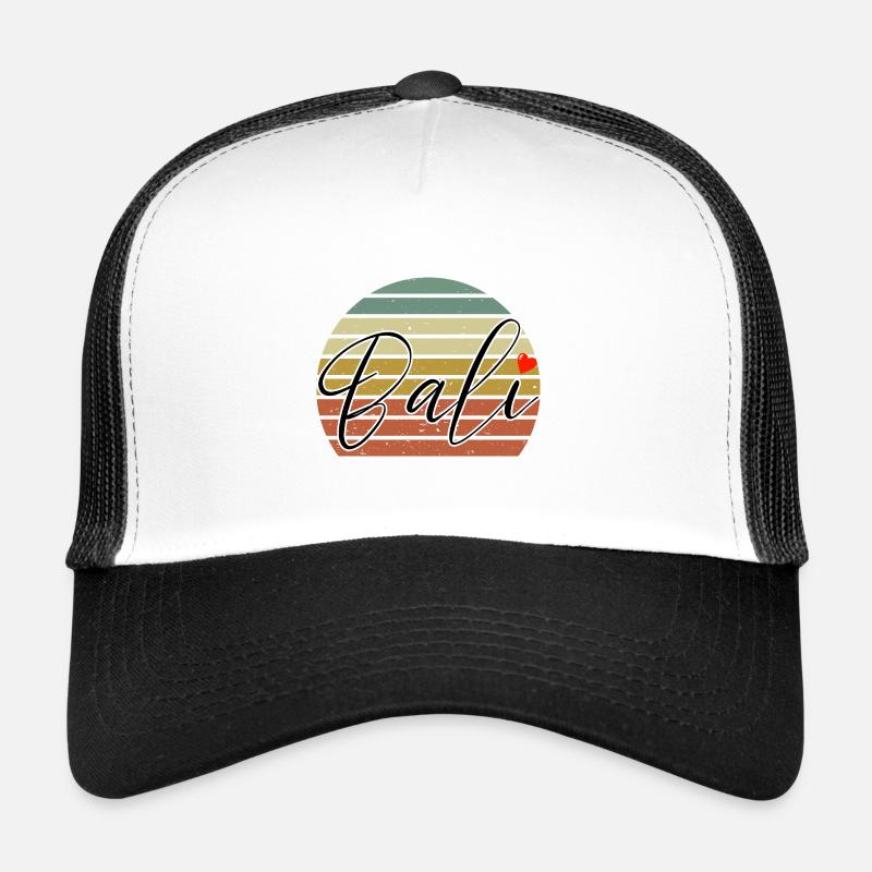 Bali - Indonesia - Trucker Cap - white/black