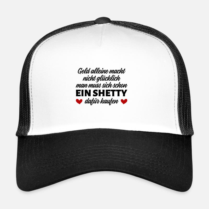 Shetlandpony Pferde Reiten Pony Geschenkidee - Trucker Cap - Weiß/Schwarz