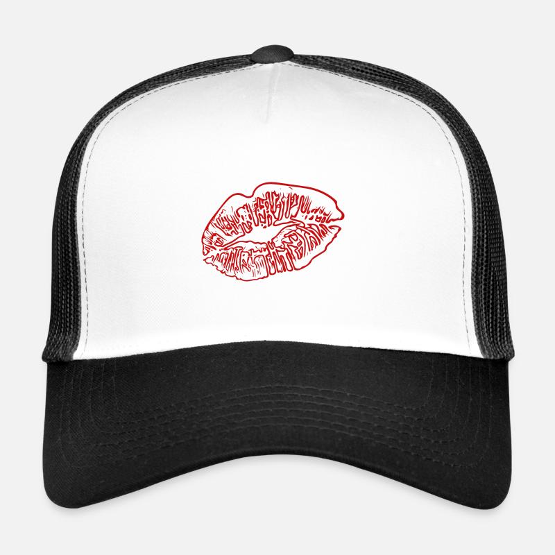 Rouge à lèvres Baiser bouche Saint-Valentin Baisers Casquette trucker 