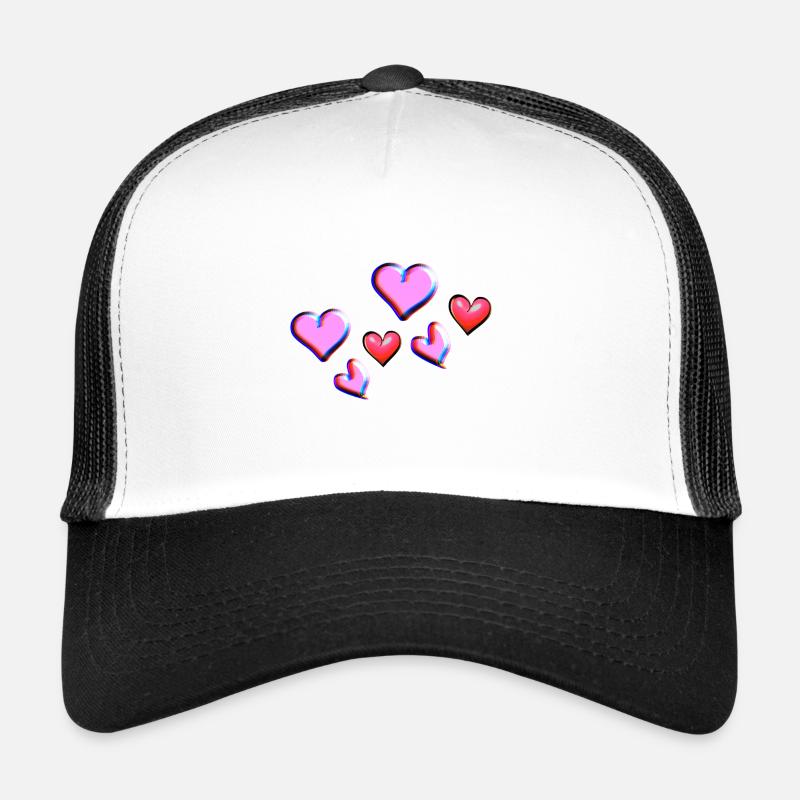 pink hearts heart pattern symbol Trucker Cap