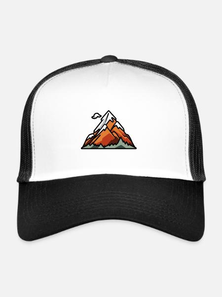 Mountains Landscape - Trucker Cap - white/black - Front