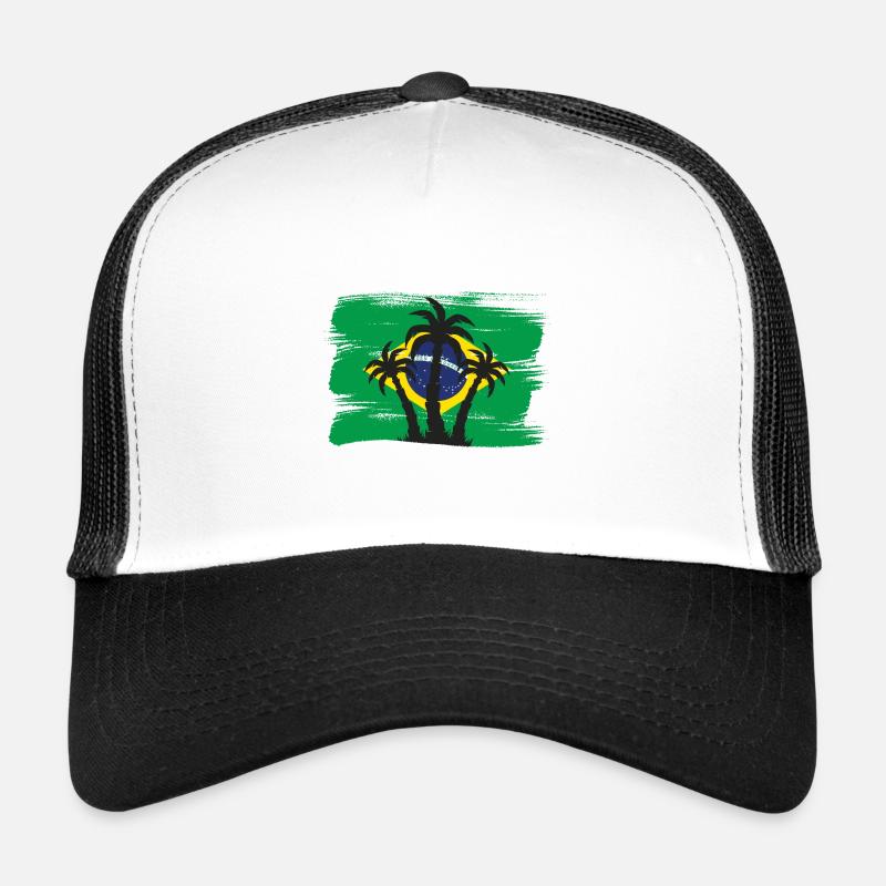 Drapeau du Brésil Drapeau de l’Amérique du Sud Casquette trucker 