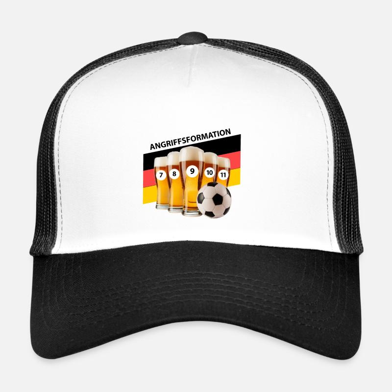 Fussball - Bester Sturm - Trucker Cap - Weiß/Schwarz