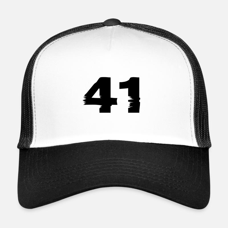 41 Number - Trucker Cap - white/black