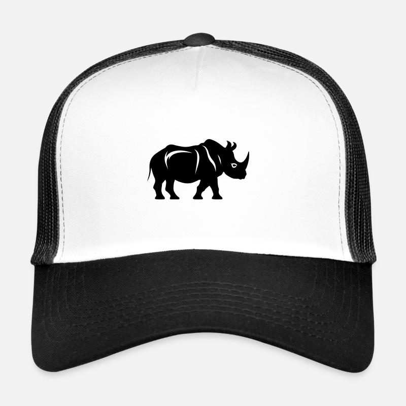 Silhouette de rhinocéros Casquette trucker 