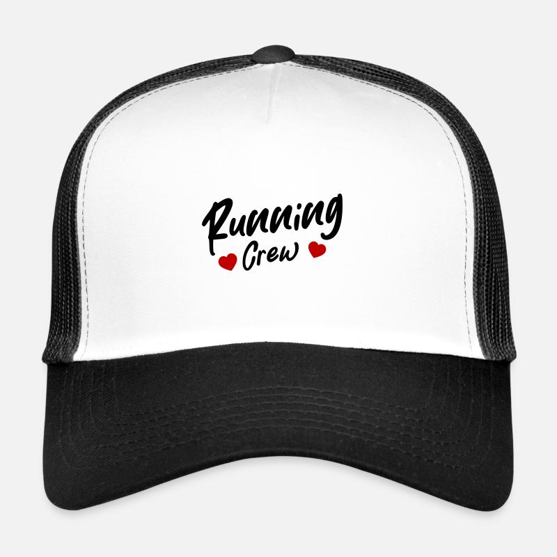 Running Crew Herz - Trucker Cap - Weiß/Schwarz