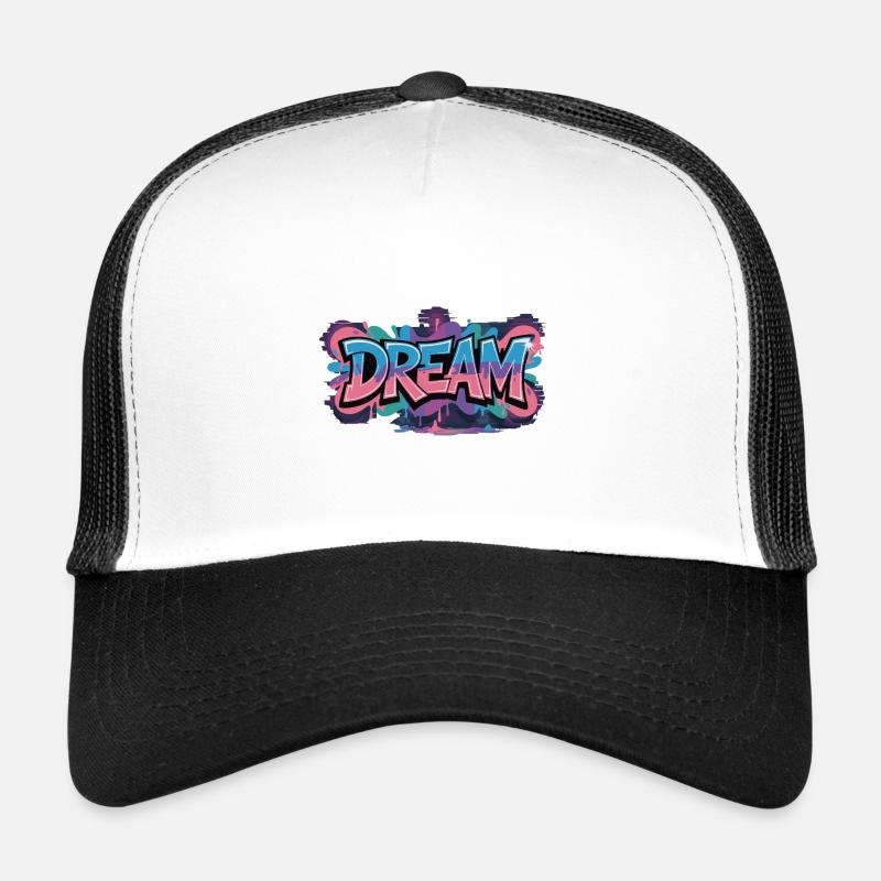 DREAM Graffiti Design voller Farbe und Motivation Trucker Cap