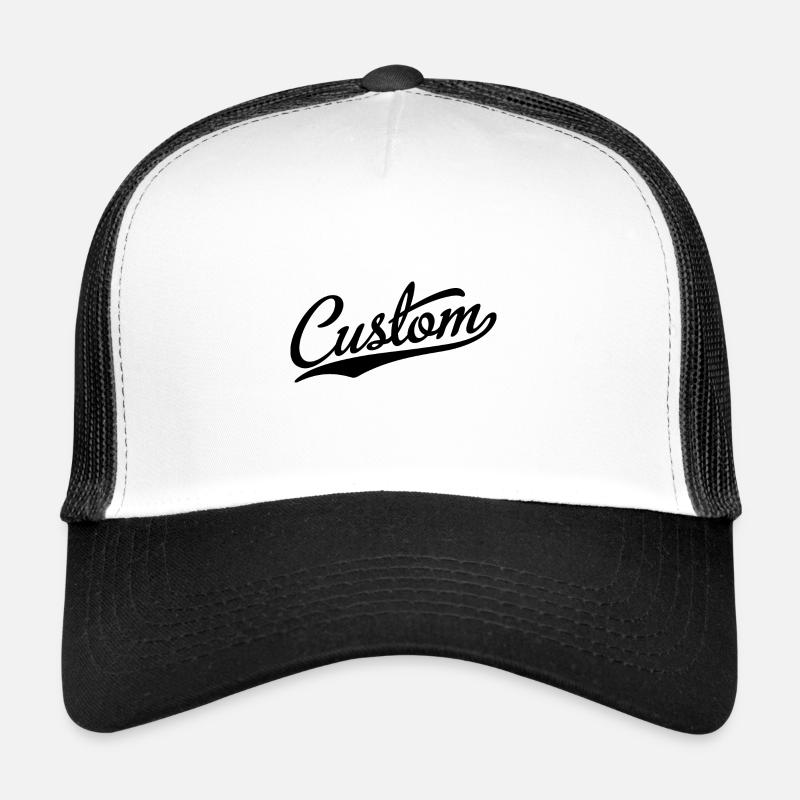 Custom - Trucker Cap - Weiß/Schwarz