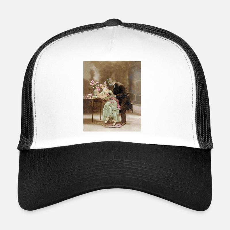 "Chats amoureux 1900, interrogeons les fleurs" Casquette trucker 