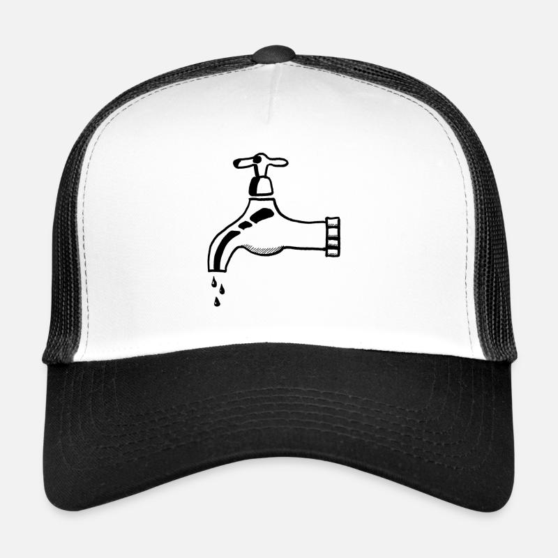 Plombiers Robinet - Casquette trucker  - blanc/noir