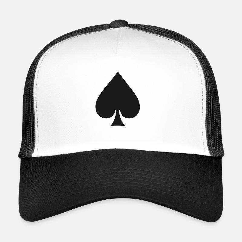 pelle - Casquette trucker  - blanc/noir