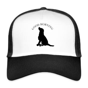 Dog Labrador Golden Retriever Good Morning - Trucker Cap - white/black - Front