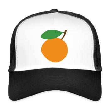 Mandarin Clementine peach apricot apricot - Trucker Cap - white/black - Front