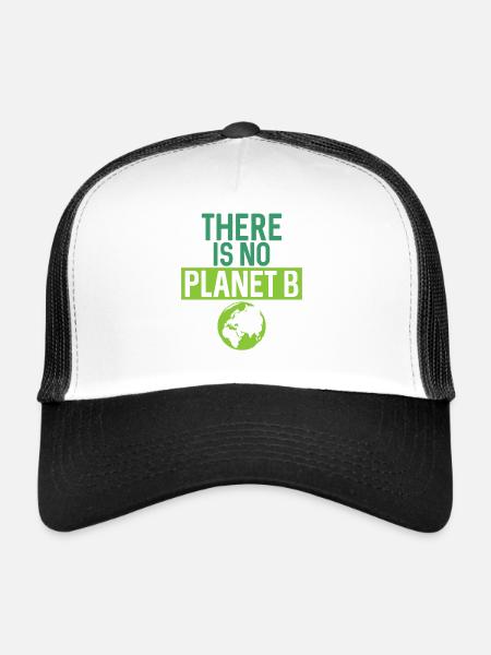 Il n'y a pas de Support Planet B Vert - Casquette trucker  - blanc/noir - Devant