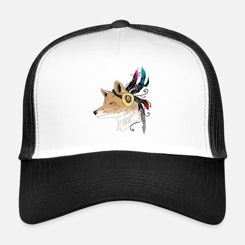 Renard avec plume / indien Casquette trucker 