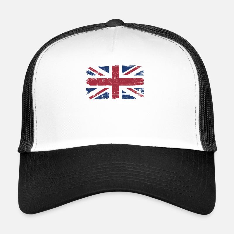 Großbritannien Flagge - Trucker Cap - Weiß/Schwarz