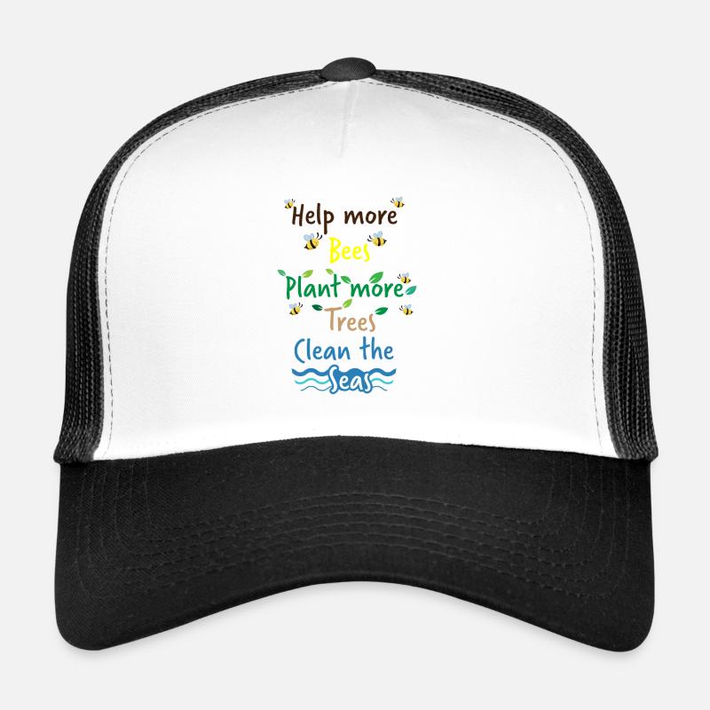 Nachhaltigkeit - Trucker Cap - Weiß/Schwarz