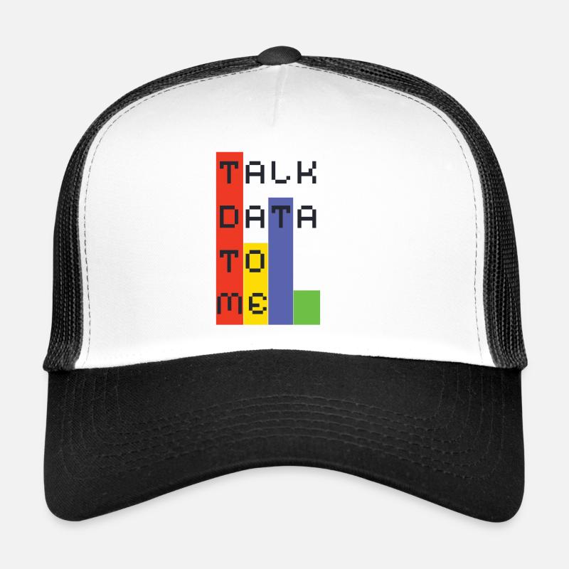 Daten - Trucker Cap - Weiß/Schwarz