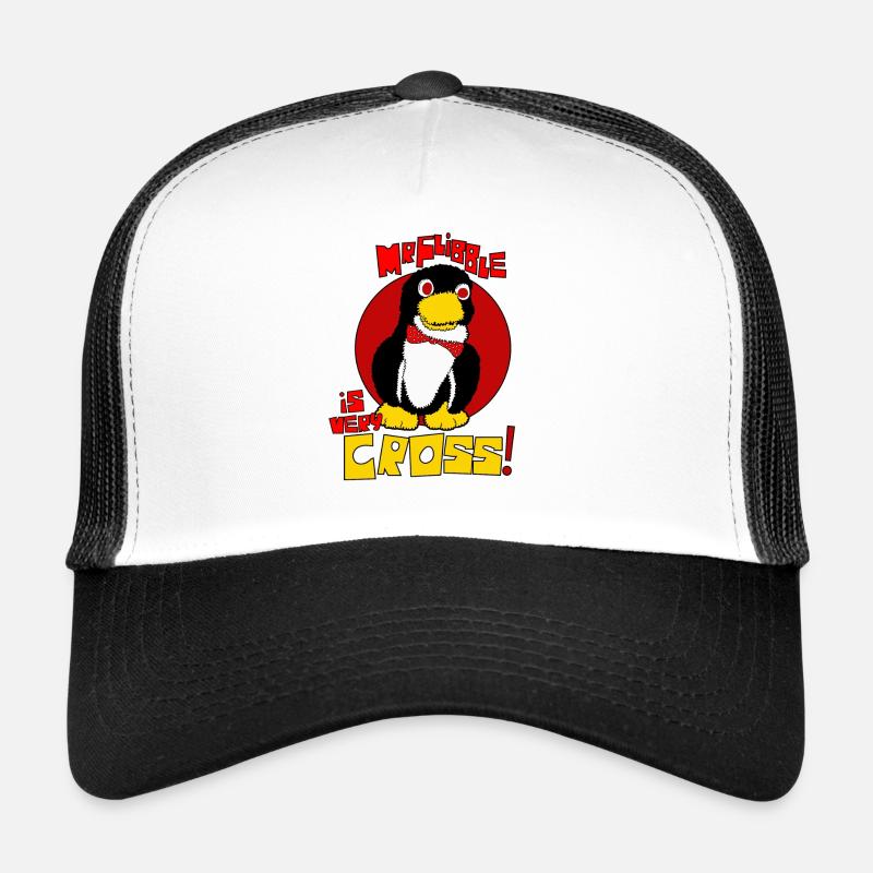 Mr Flibble is very Cross - Trucker Cap - white/black