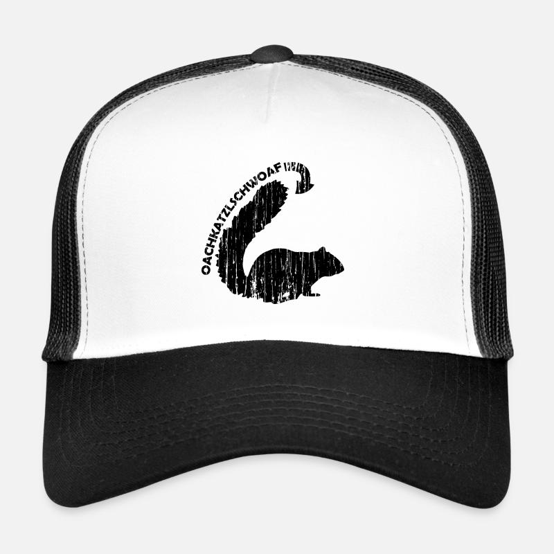 Oachkatzlschwoaf Bayern - Trucker Cap - Weiß/Schwarz