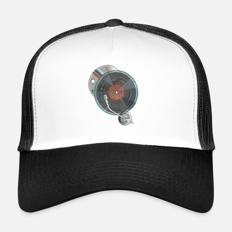 Tourne-disques - Casquette trucker - blanc/noir