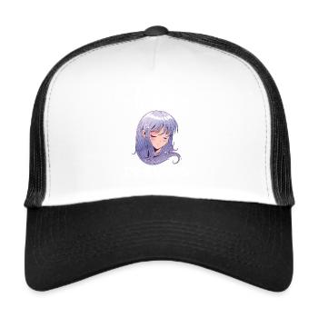 Anime Drawing Manga Otaku Drawing - Trucker Cap - white/black - Front