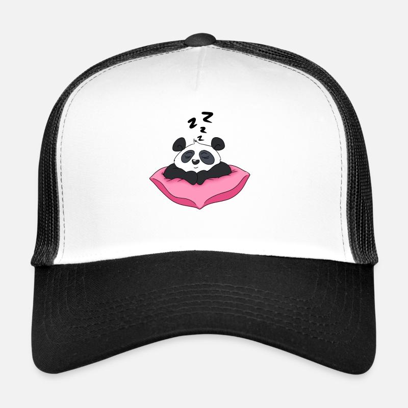 Sleeping Panda - Trucker Cap - white/black