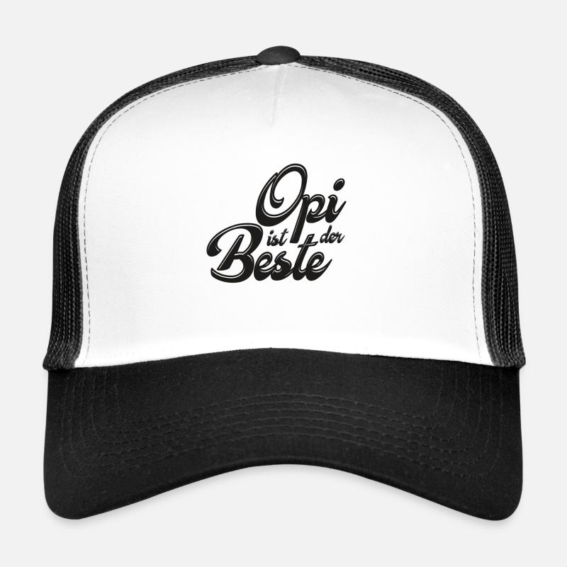 Opi ist der Beste - Trucker Cap - Weiß/Schwarz