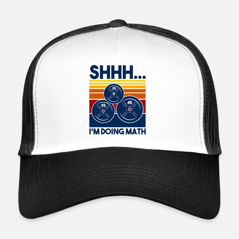 Shhh I'm Doing Math Vintage Funny Weightlifting Trucker Cap