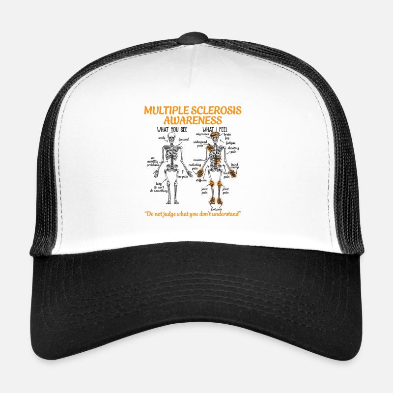 Multiple Sclerosis Awareness - Trucker Cap - Weiß/Schwarz