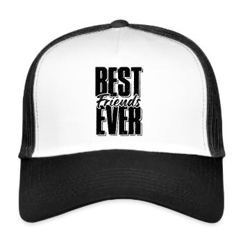beste freunde - Trucker Cap - Weiß/Schwarz - Vorne