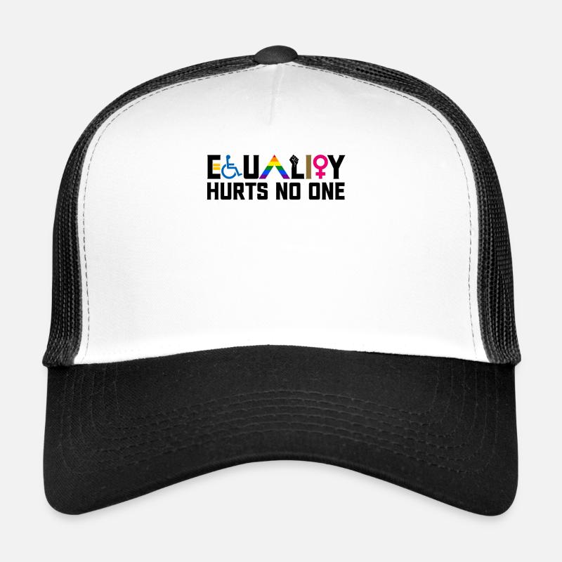 Equality Hurts No One Disability LGBTQ - Trucker Cap - Weiß/Schwarz