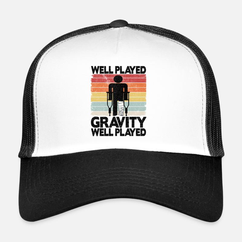 Bien joué gravitation jambe cassée Casquette trucker 