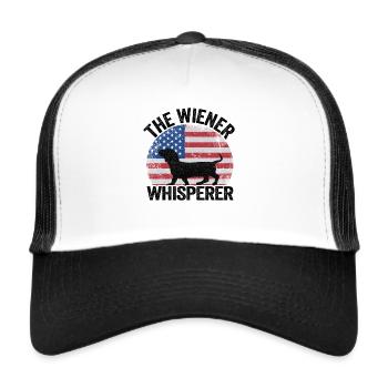 The Wiener Whisperer Funny Dachshund - Trucker Cap - white/black - Front