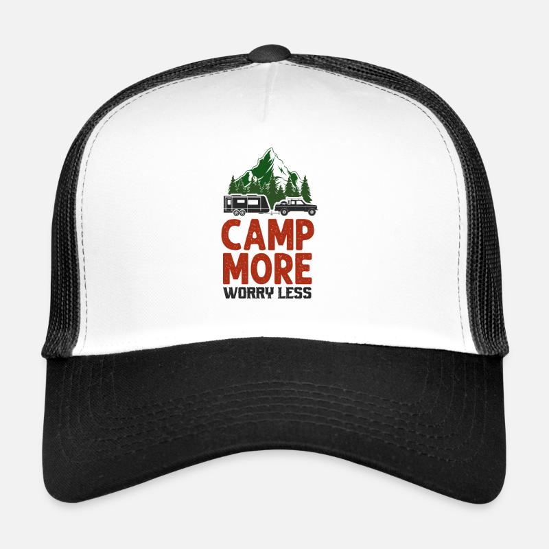 Camping Camp More Worry Less Trucker Cap