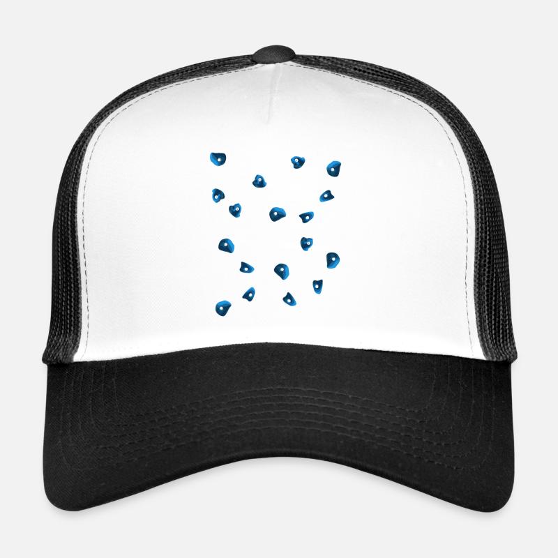 Blue Boulder Handles Sloper Bouldering Motif - Trucker Cap - white/black