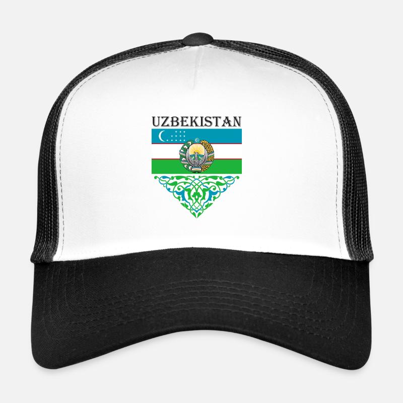 Ouzbékistan Drapeau Patrie Ouzbek Cadeau Casquette trucker 
