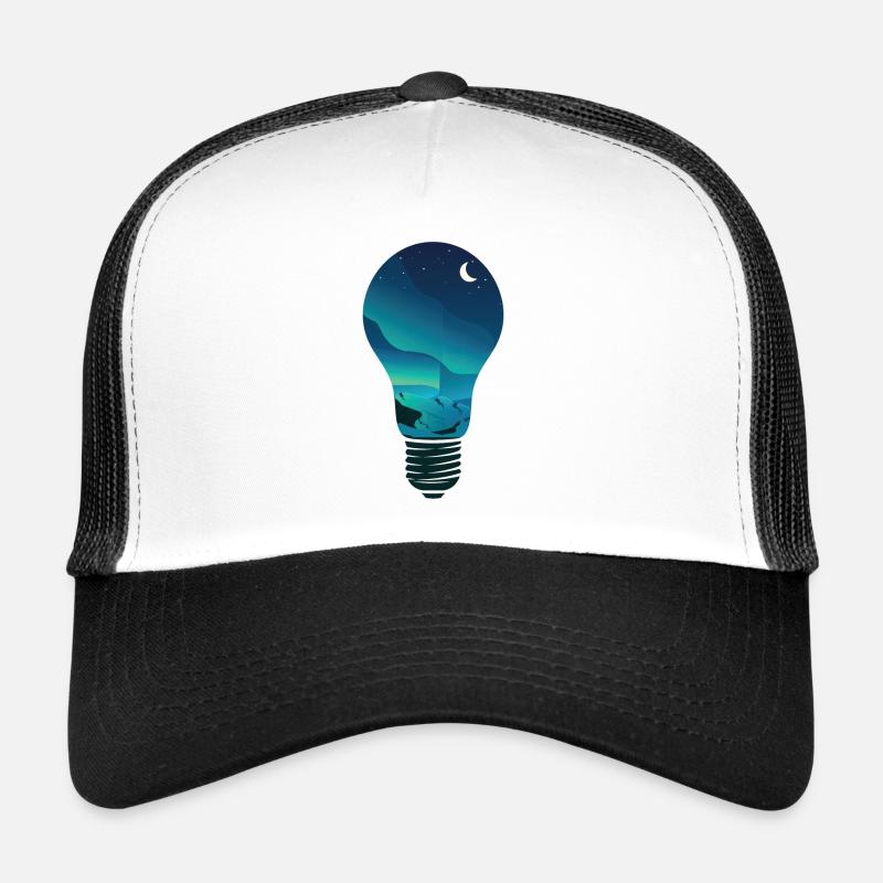 Glühbirne Aurora Borealis Nordlichter Alaska Trucker Cap