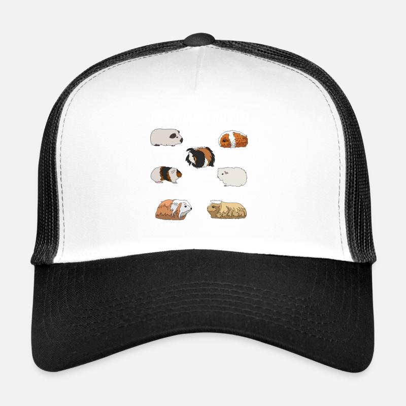 Meerschweinchen - Trucker Cap - Weiß/Schwarz