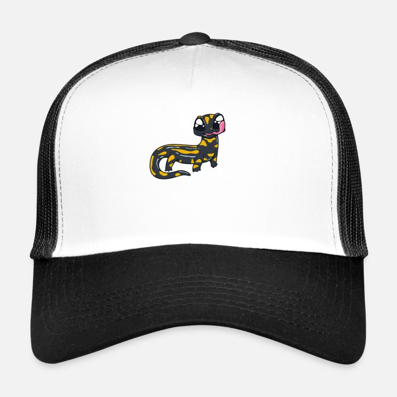 Kawaii Feuersalamander - Trucker Cap - Weiß/Schwarz