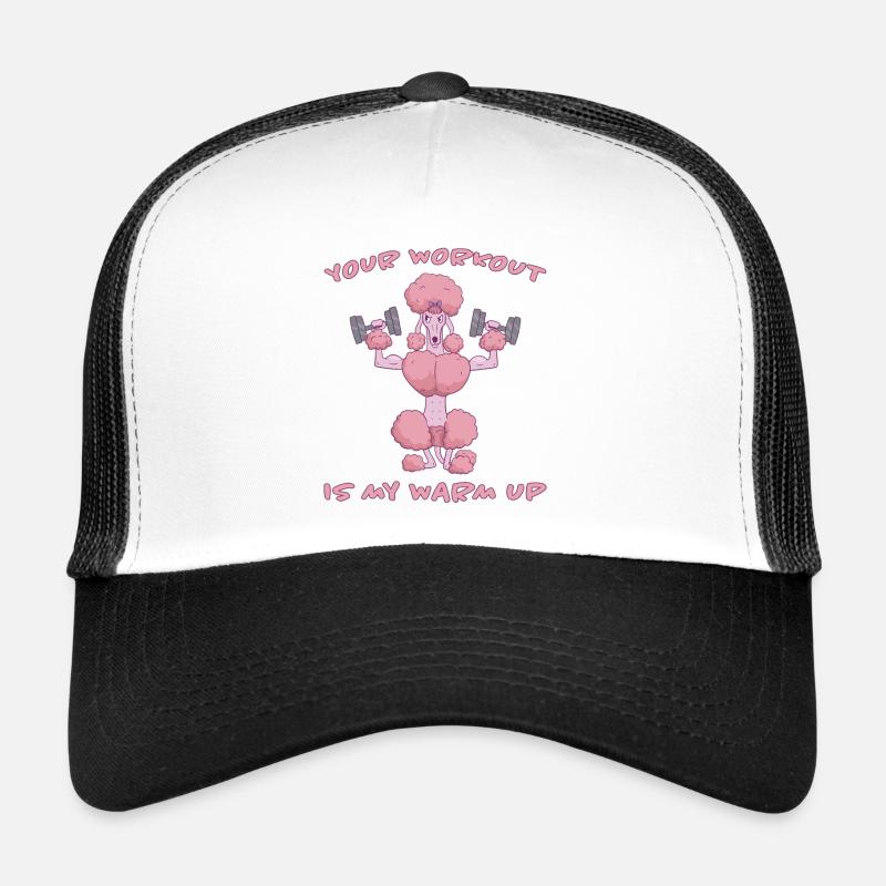 Workout Warm Up Fun Lustige Spruch Pudel Geschenk Trucker Cap