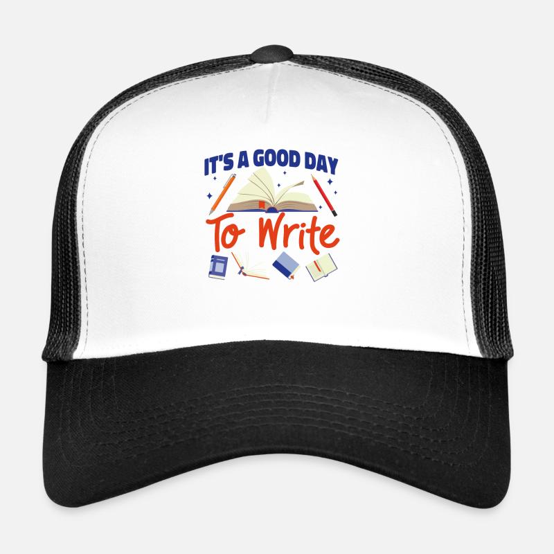 Writing Book Novel Writer & Trucker Cap