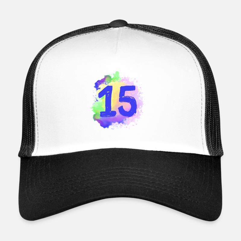 15 Nombre d’objets blob - Casquette trucker  - blanc/noir