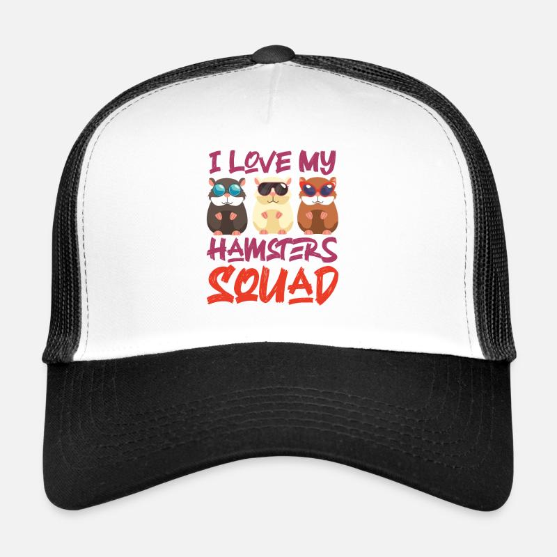 Hamster mignon J’aime mes hamsters Casquette trucker 
