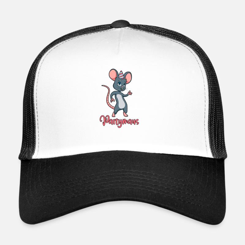 Partymaus - Trucker Cap - Weiß/Schwarz