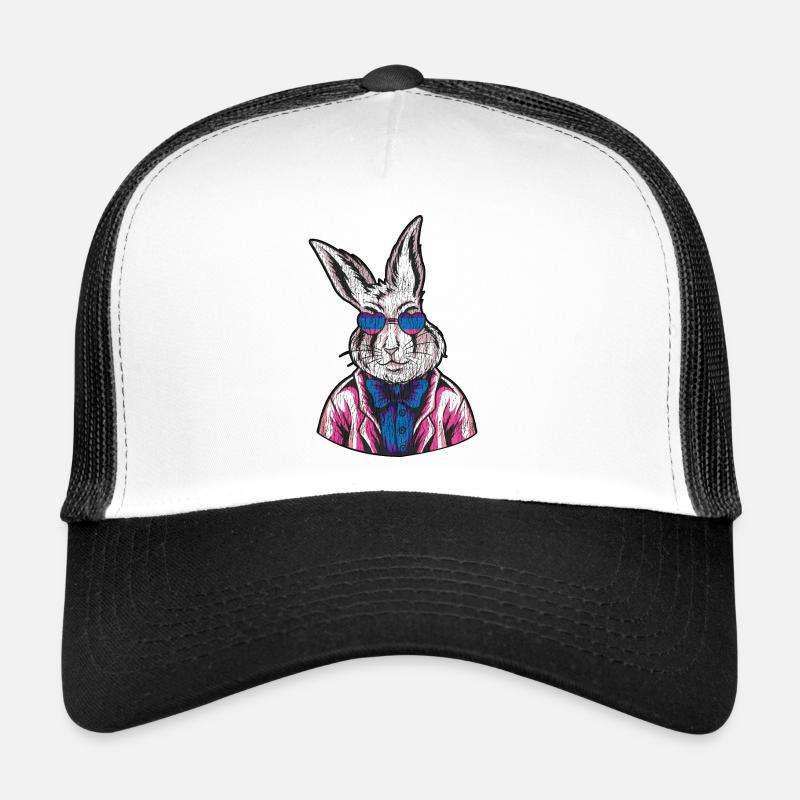 Bisexual Bi Pride Flag Rabbit Trucker Cap