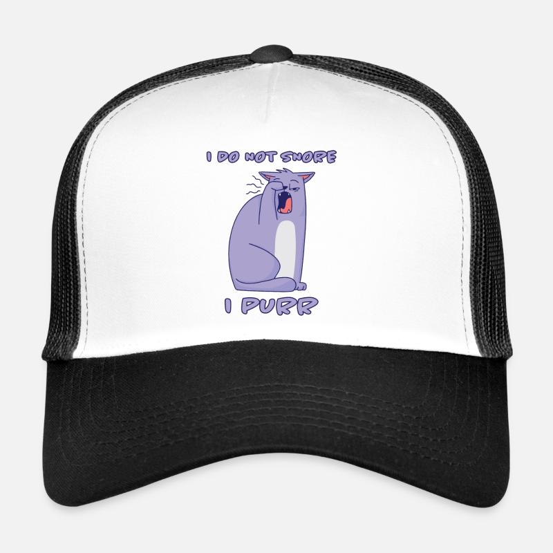Purring Snoring Funny Saying Cat Gift Trucker Cap