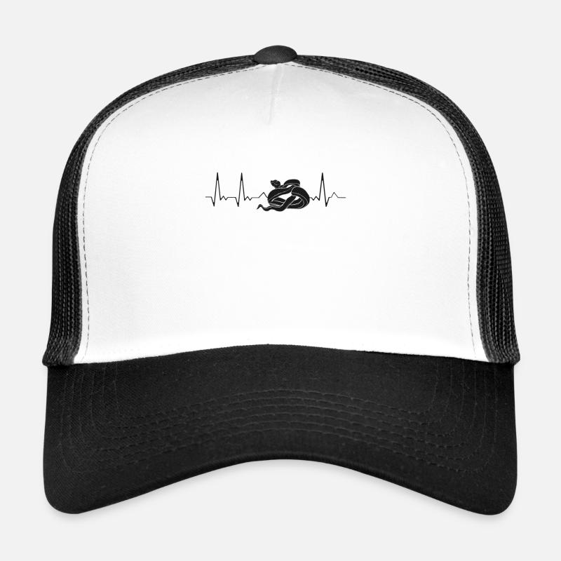 Snake Serpent Heartbeat Trucker Cap