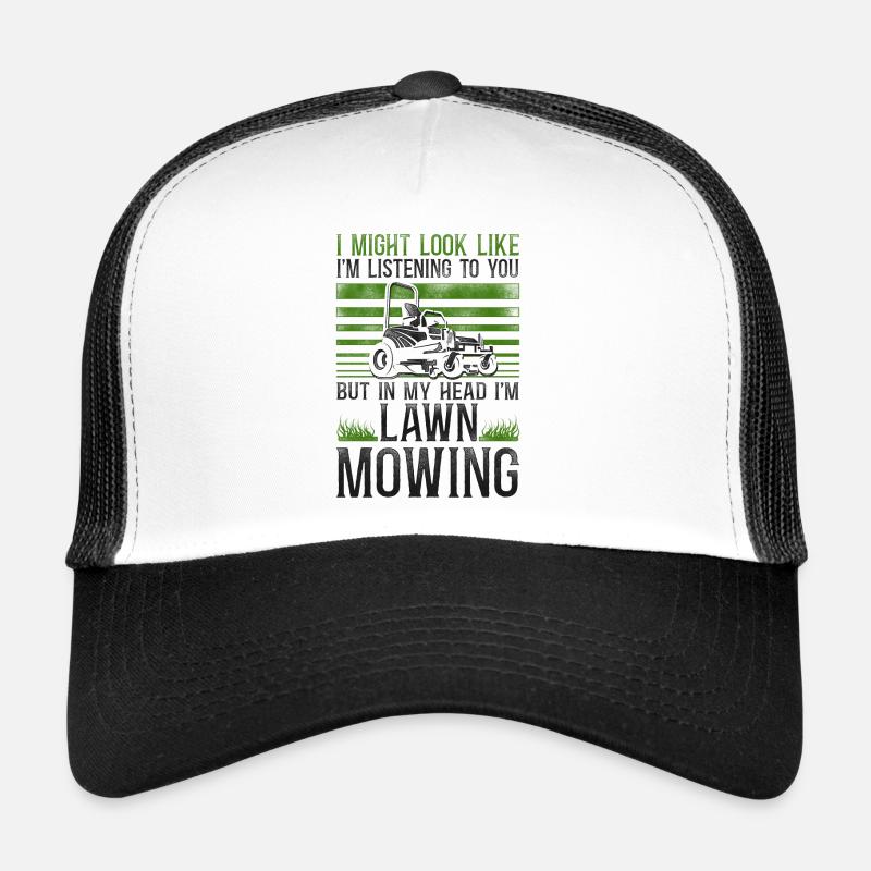 Lawn Mower Mowing Dad Father Trucker Cap