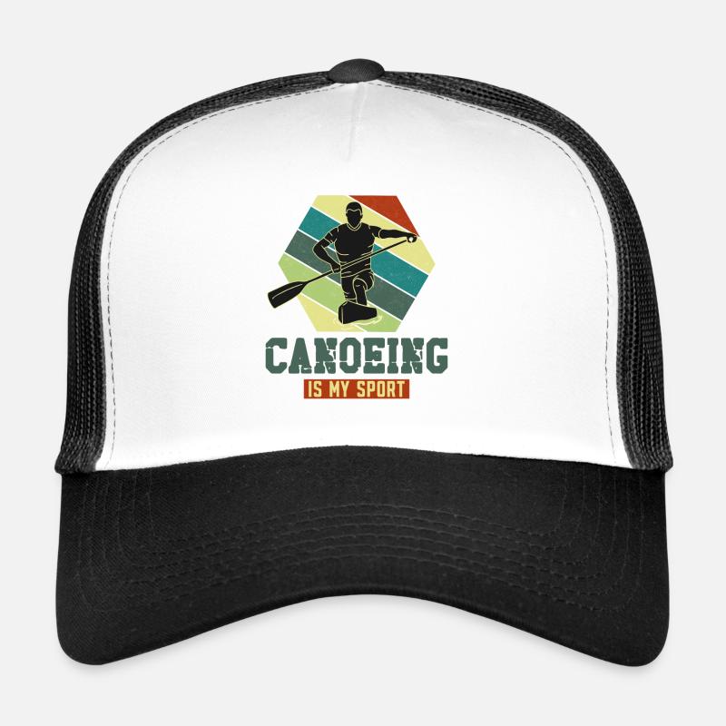 Canoë Canoë De Course Canoë - Casquette trucker  - blanc/noir